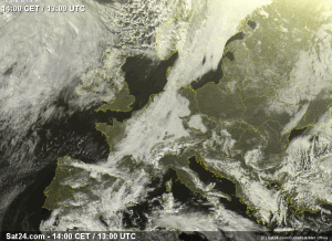 Imagine satelitara asupra Europei din 17 februarie. Sursa: sat24.com